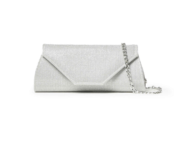 Melluso Pochette da Cerimonia in Tessuto Glitter Argento bj034w-234667